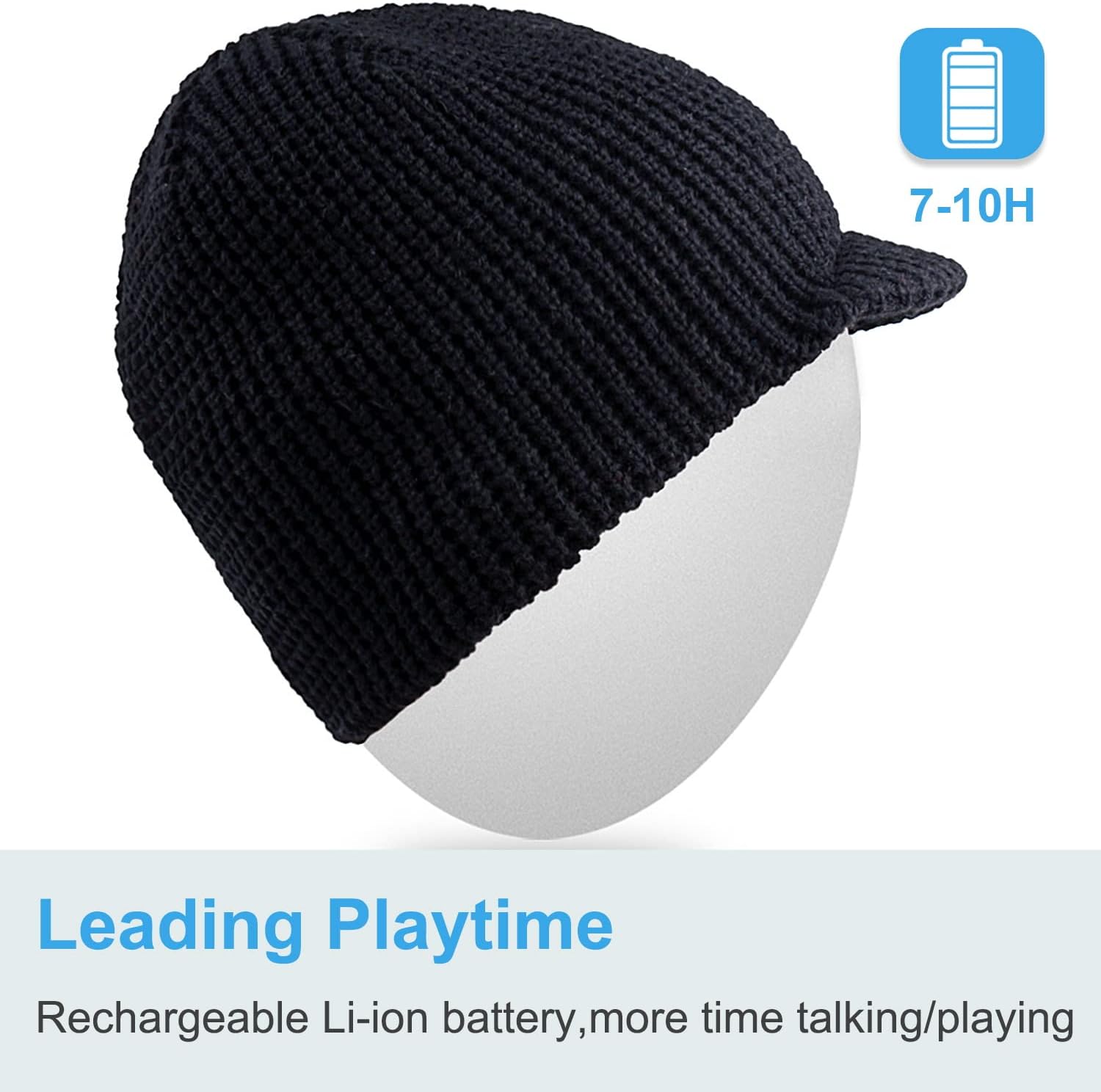 Black Bluetooth Beanie Hat X6173