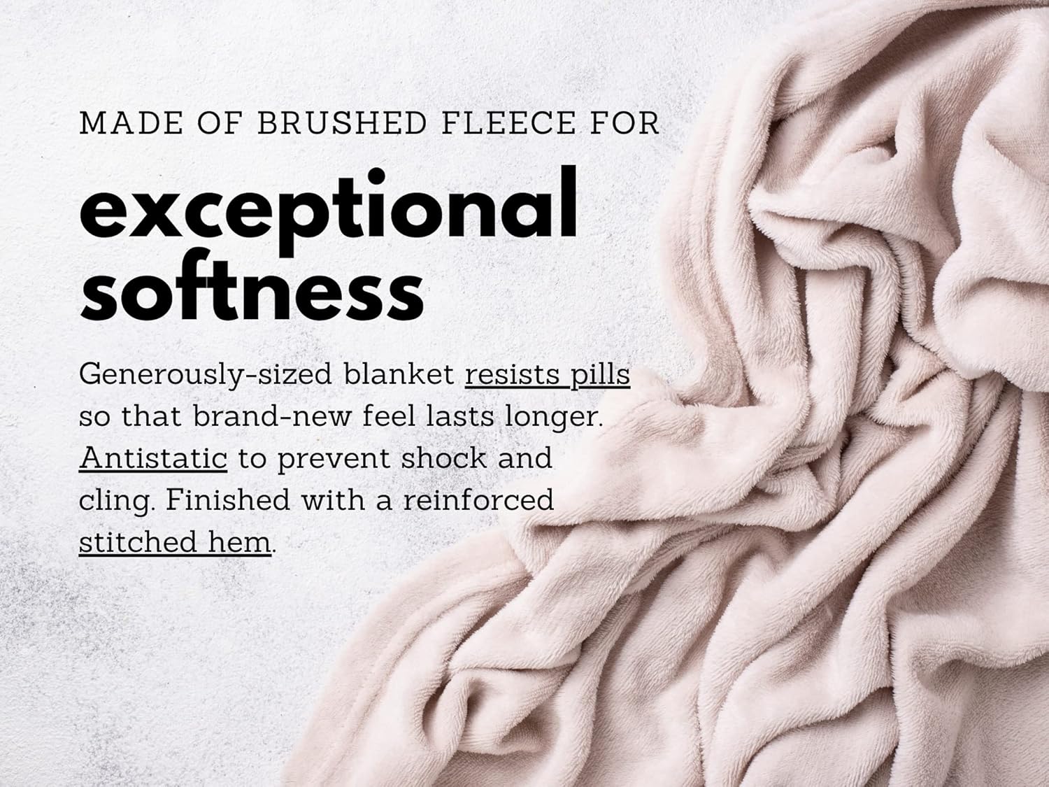 King Grey Micro-Fleece Heated Blanket V5103