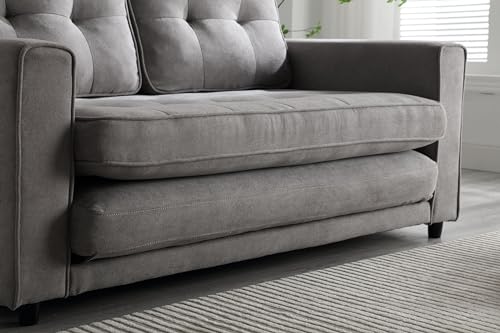 Dark Grey Convertible Folding Futon Sofa Bed N4840