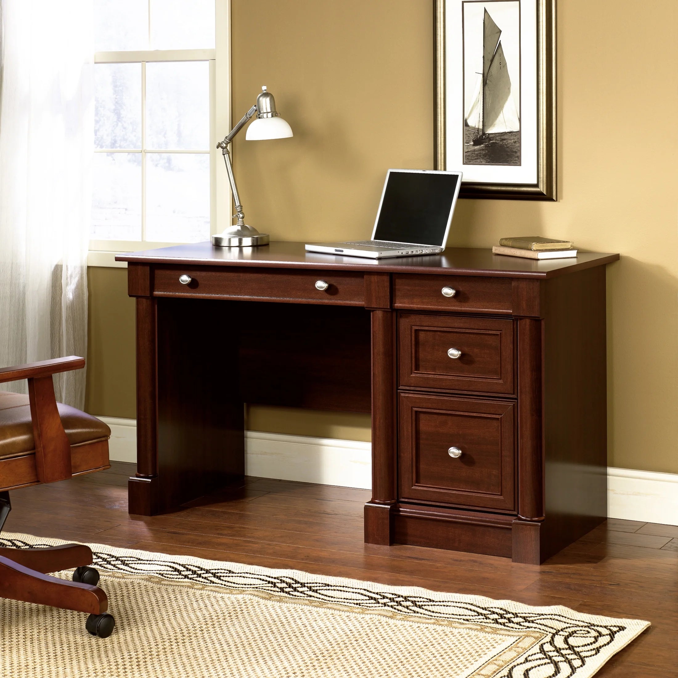 Select Cherry Computer Desk with Storage J739308
