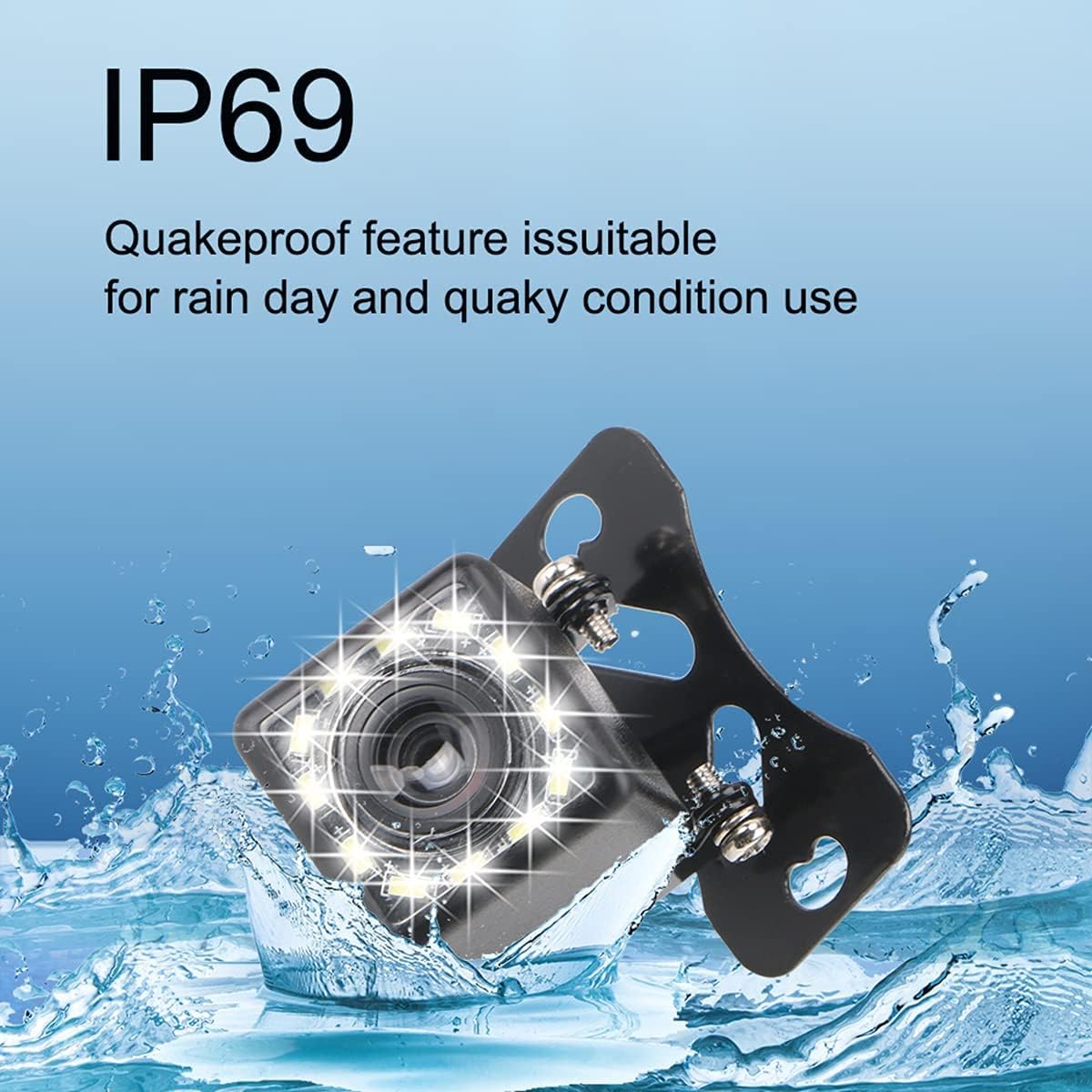 Wireless Backup Camera 4.3 Inch Rear View Camera FHD 1080P Waterproof Reversing Camera W2468