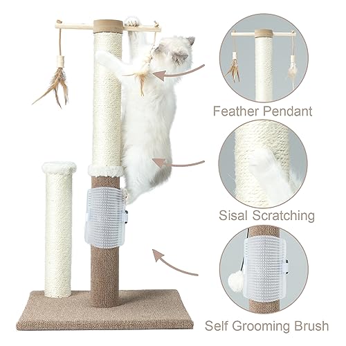 26 inch Sisal Cat Scratching Post with Hanging Ball Toy C101