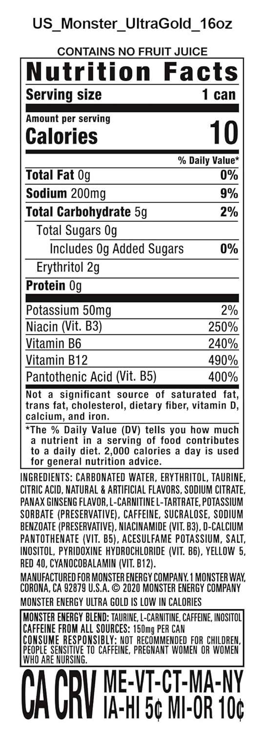 Sugar Free Energy Drink, 16 Ounce (Pack of 24) Z516