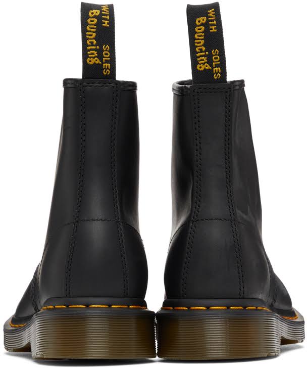 Black Greasy 1460 Boots W6643