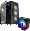 ATX Mid Tower PC Case with Black CPU Cooler D42306
