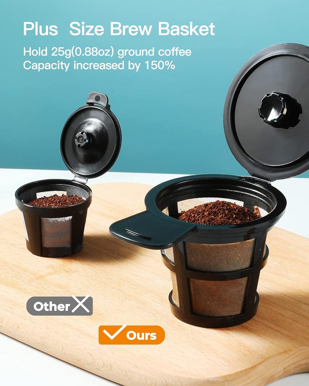 Single Serve Coffee Maker for K Cup & Ground Coffee, 6 to 14 oz. Brew Sizes, Fresh Green A7693