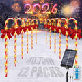 24PCS 240LED Solar Candy Cane Pathway Lights O28090