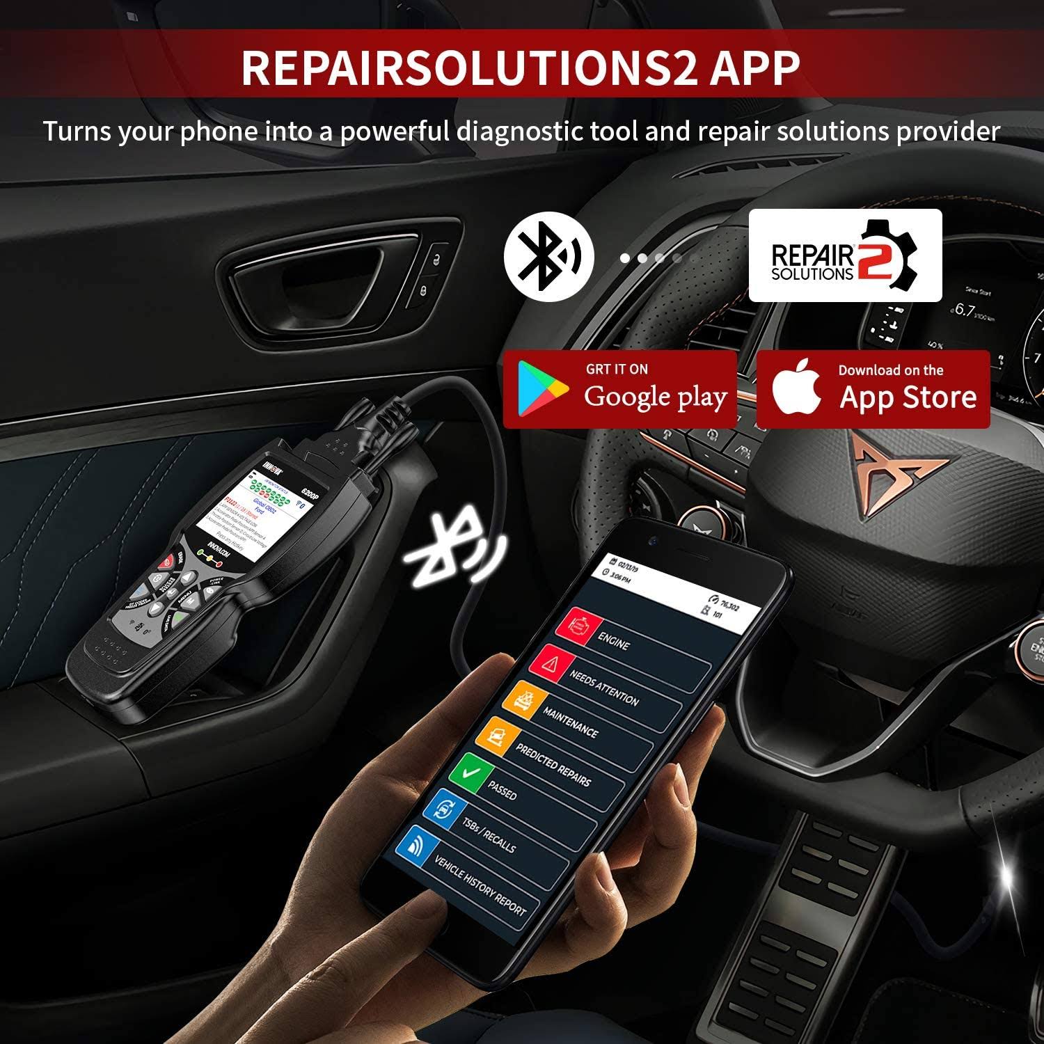 ABS Srs OBD2 Scanner Code Reader with Battery Reset Oil Light Reset R624333