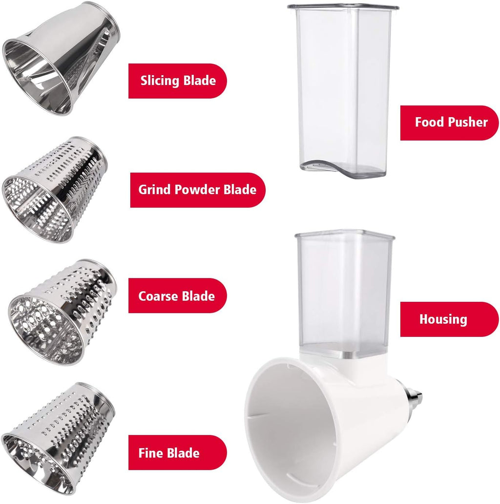 4 Blades Cheese Grater Vegetable Cutter for Kitchenaid Stand Mixer K608