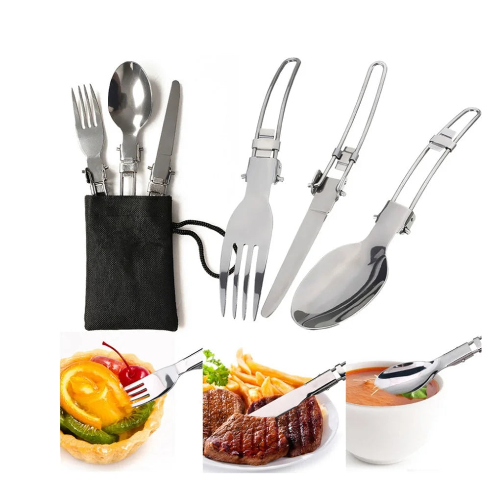 Ultralight Camping Cookware Utensils Outdoor Tableware Set Pot Pan 1-2persons J4366