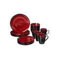 Blue 16pc Stoneware Dinnerware Set O9585