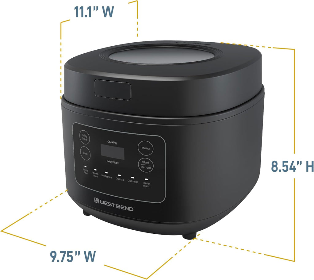 12 Cups Black Rice Cooker with Steam Basket F566820