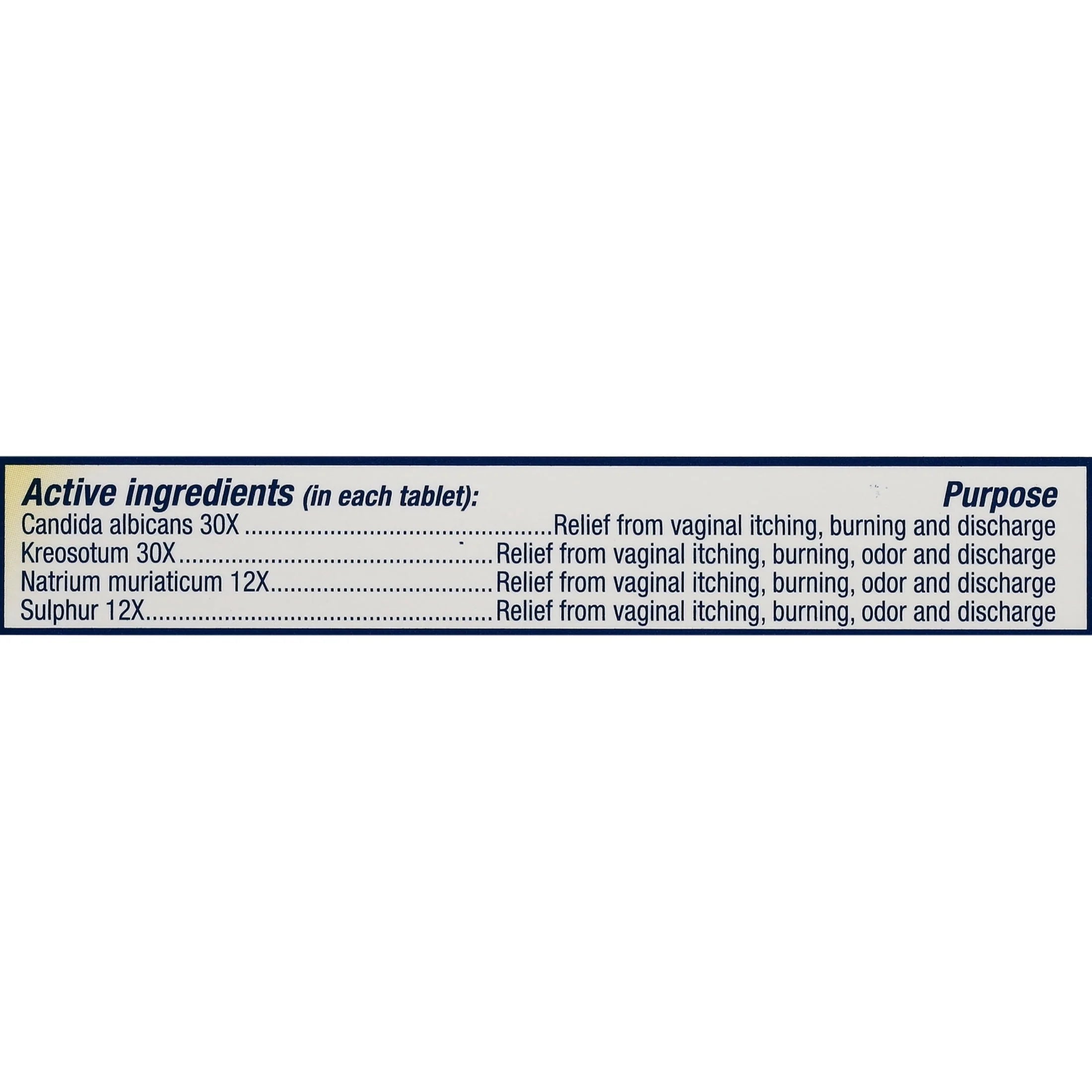 60 Ct Yeast Relief Tablets Q872602