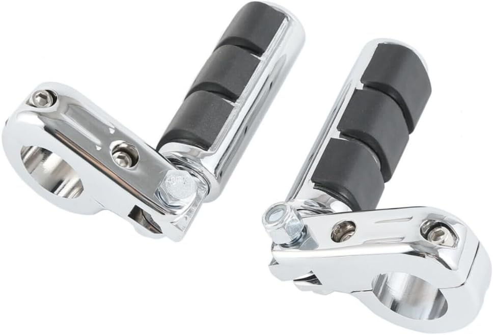 1-1/4" 32mm Chrome Aluminum Motorcycle Engine Guard Foot Pegs Mount D49283
