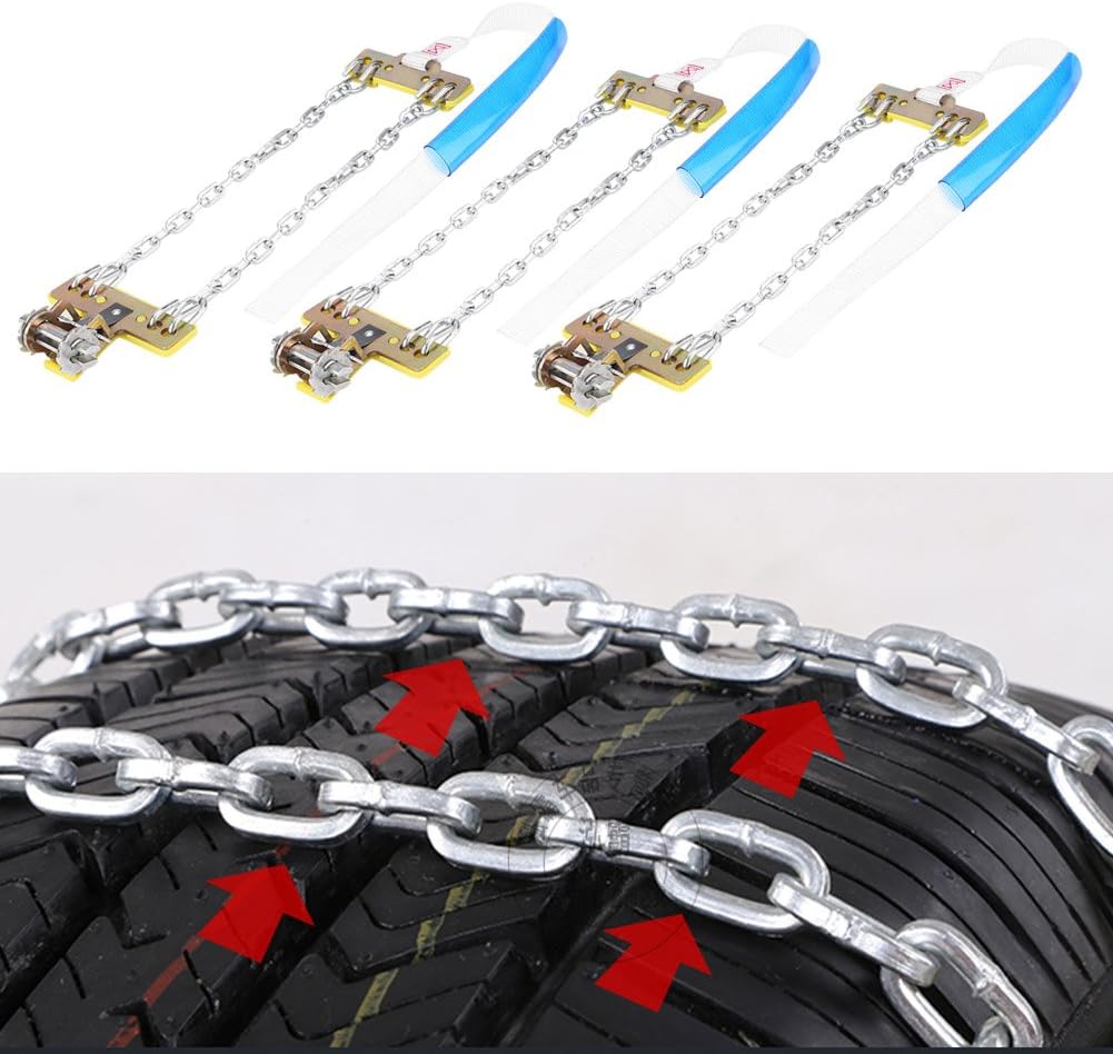 3pcs Anti Skid Tire Chain for Car Truck SUV Y3389
