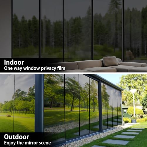 Diamond Black Silver One Way Window Film, 29.5 inch x 6.5 feet C950025