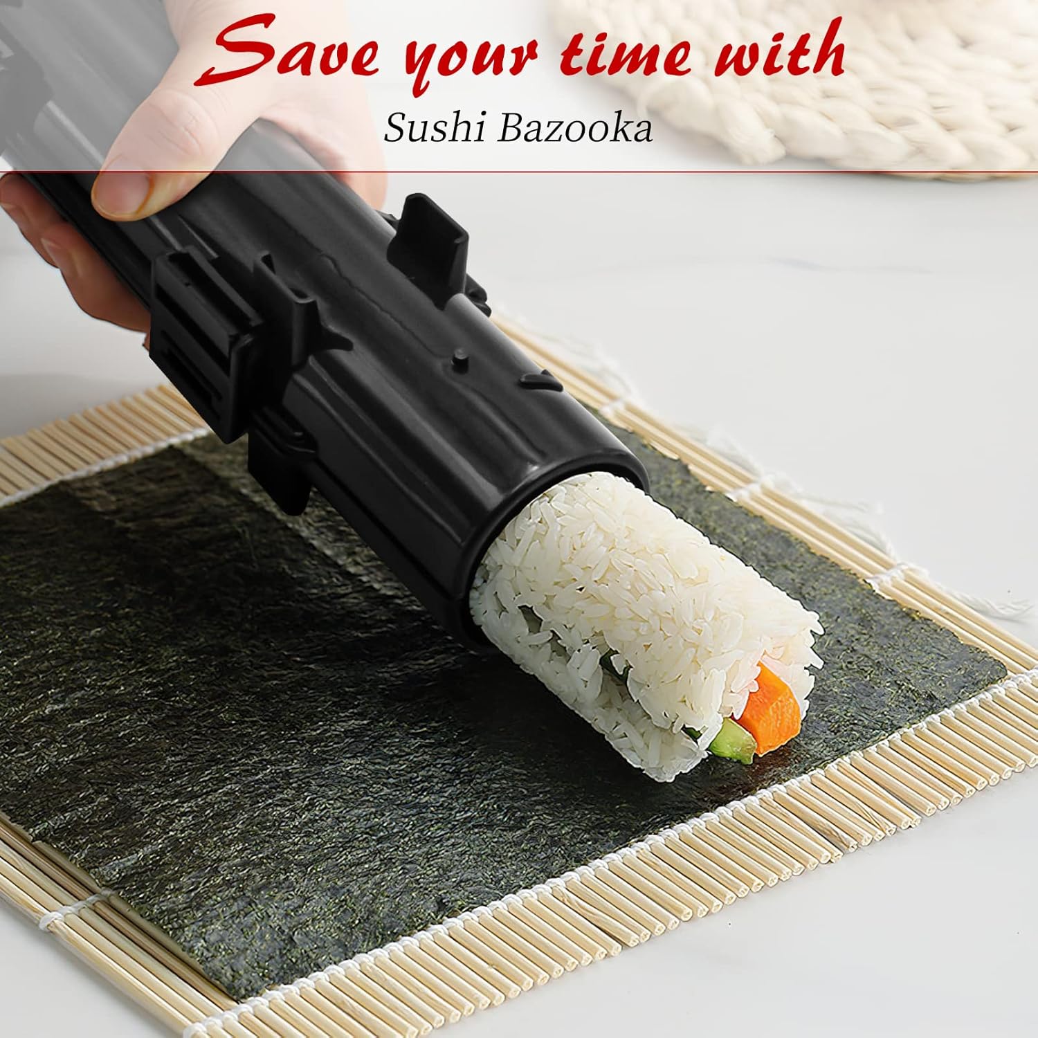 Sushi Making Kit with Bamboo Mats and Sushi Rice Roll Mold Shapes L59620