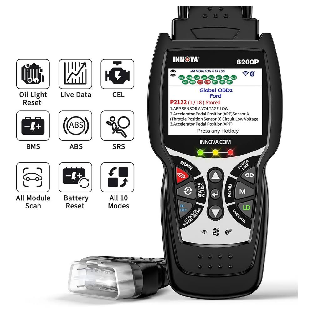 ABS Srs OBD2 Scanner Code Reader with Battery Reset Oil Light Reset R624333