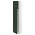 White Bodbyn Dark Green High Cabinet with shelves 2 Doors K1001