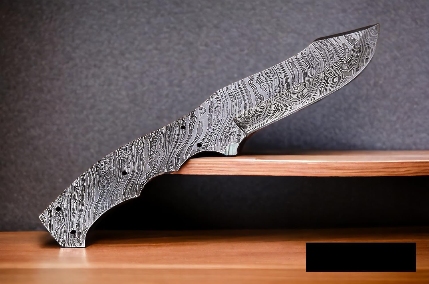 Damascus Steel Full Tang Blank Blade Knife K634701