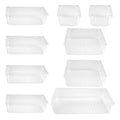 9 Pcs Clear Drawer Organizer Trays Assorted 4-Size Drawer Dividers K20834