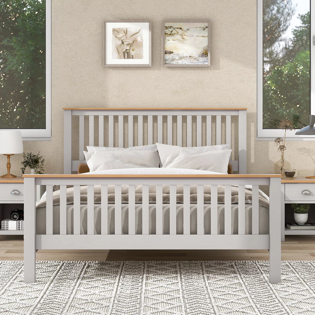 Gray Queen Bed Frame with Headboard Z337728