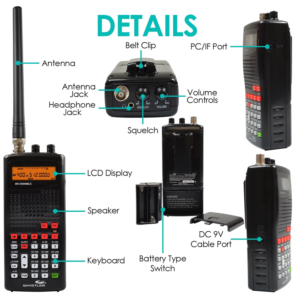 Radio Scanner with Service Search Banks L336