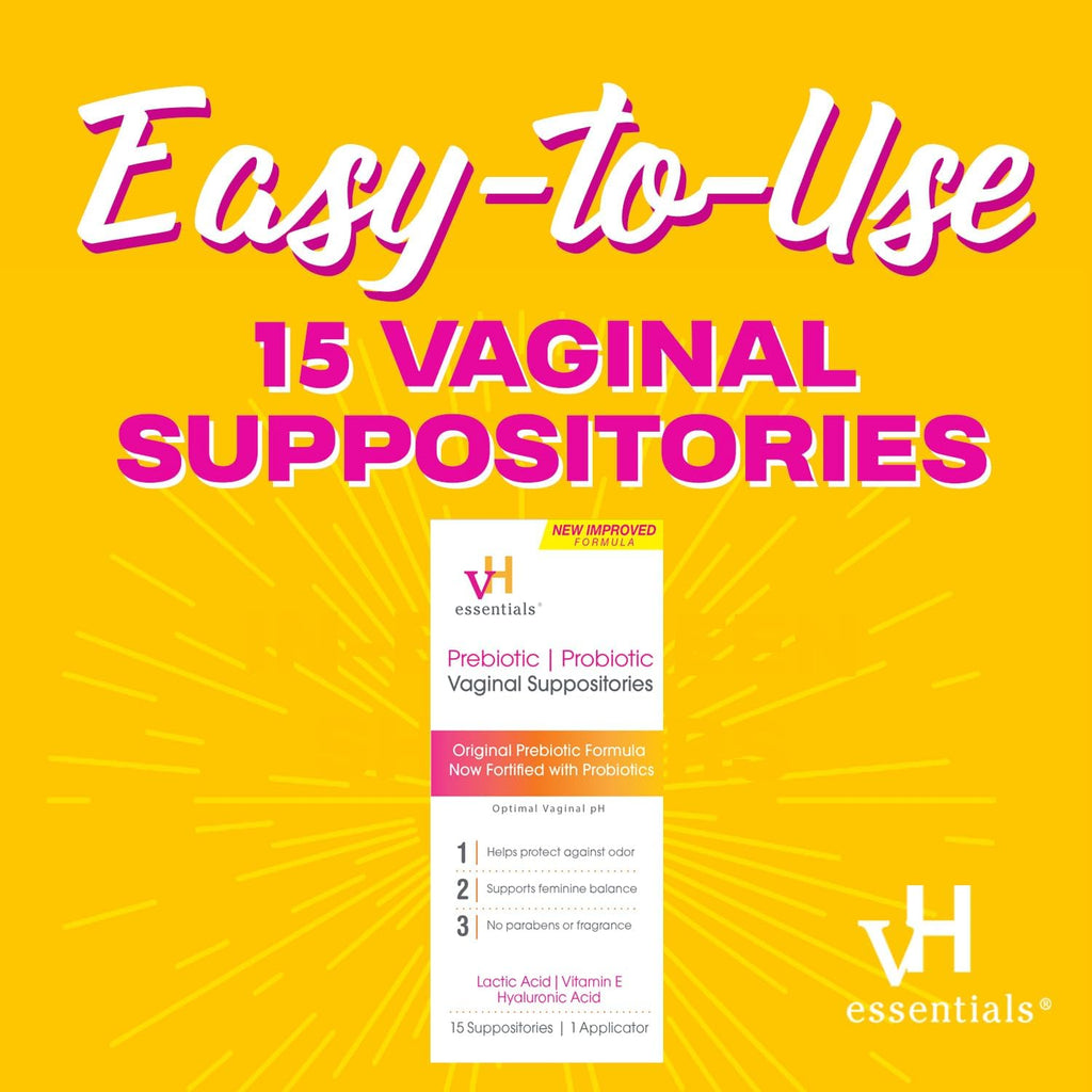 15 Count Prebiotic PH Balanced Vaginal Suppositories Q556