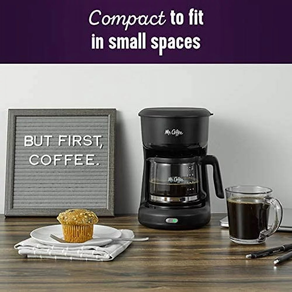 5-Cup Mini Brew Coffee Maker, Black I349