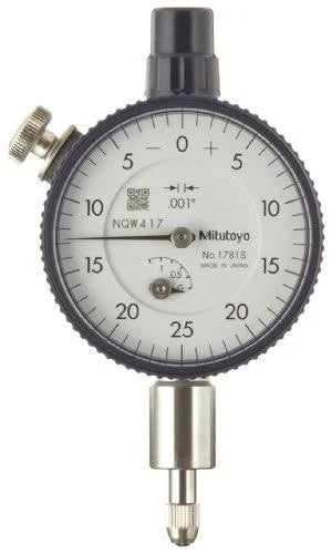 Dial Indicator, White Dial, 0-25-0 Reading T2865