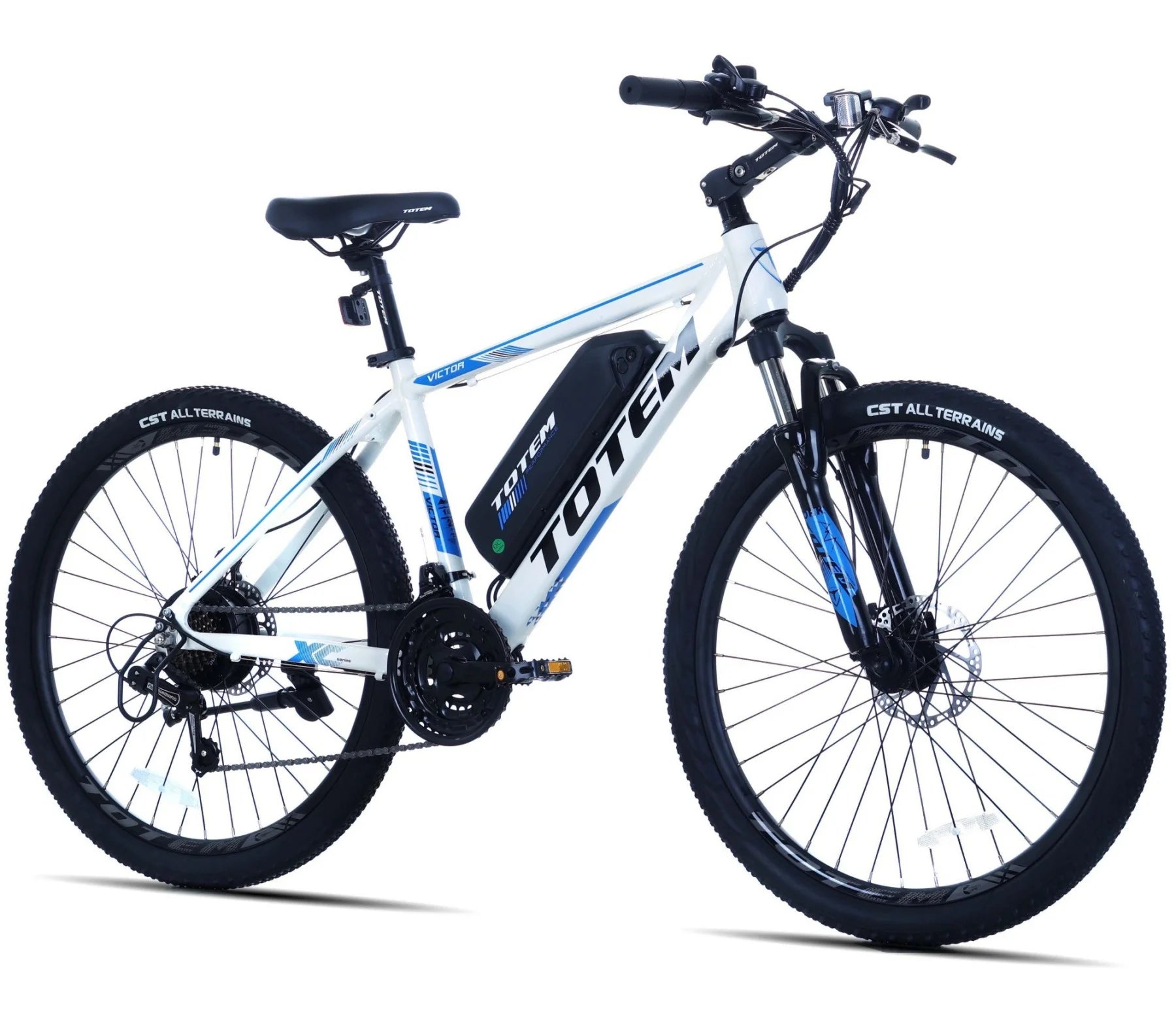 26" White Electric Mountain Ebike with 350W Motor, 21-Speed Gears I2338