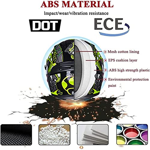 Modular Flip Up Full Face Motorcycle Helmet with Bluetooth Headset Dual Visors DOT ECE Approved T110373