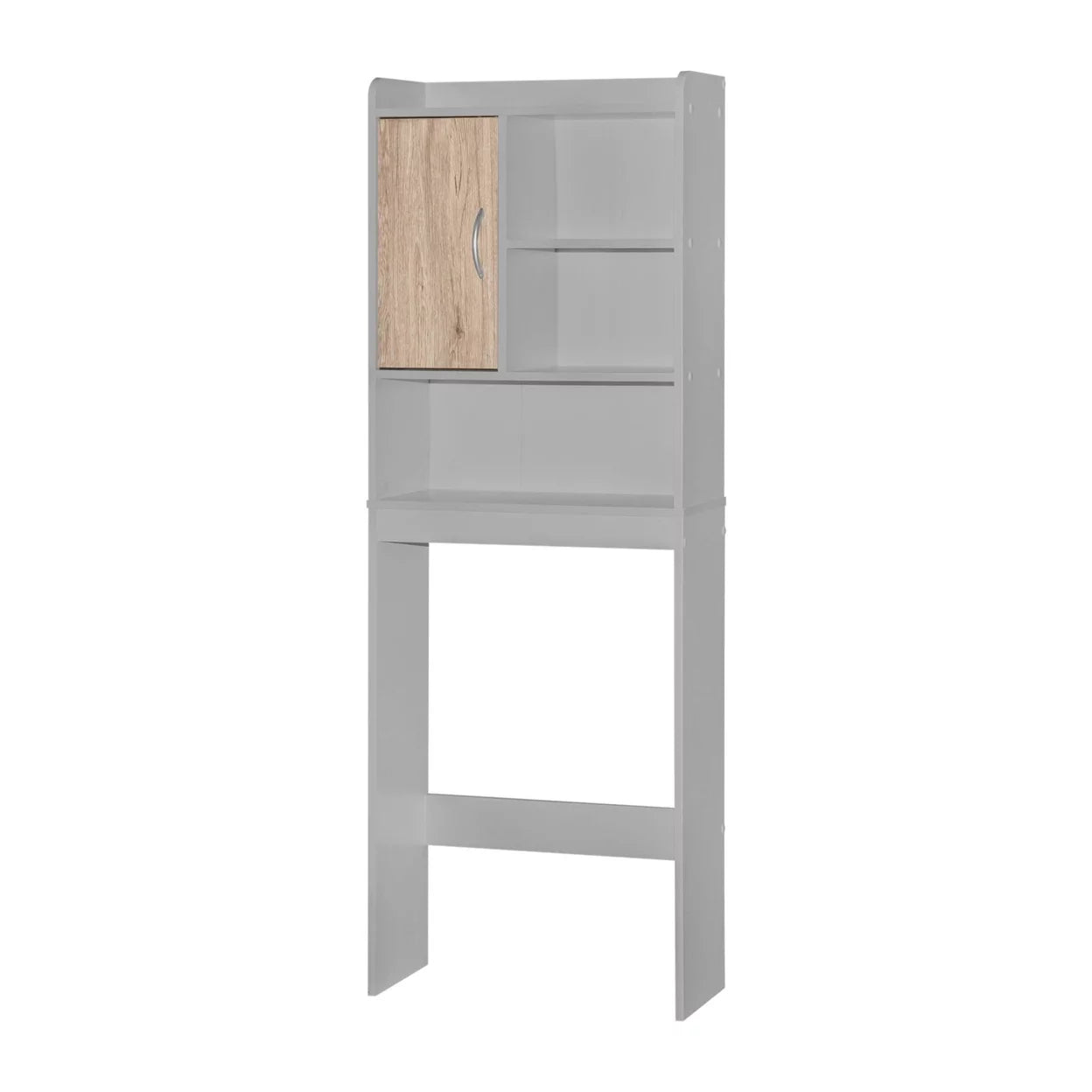 Over-the-Toilet Storage Cabinet in Light Gray & Natural Oak H765