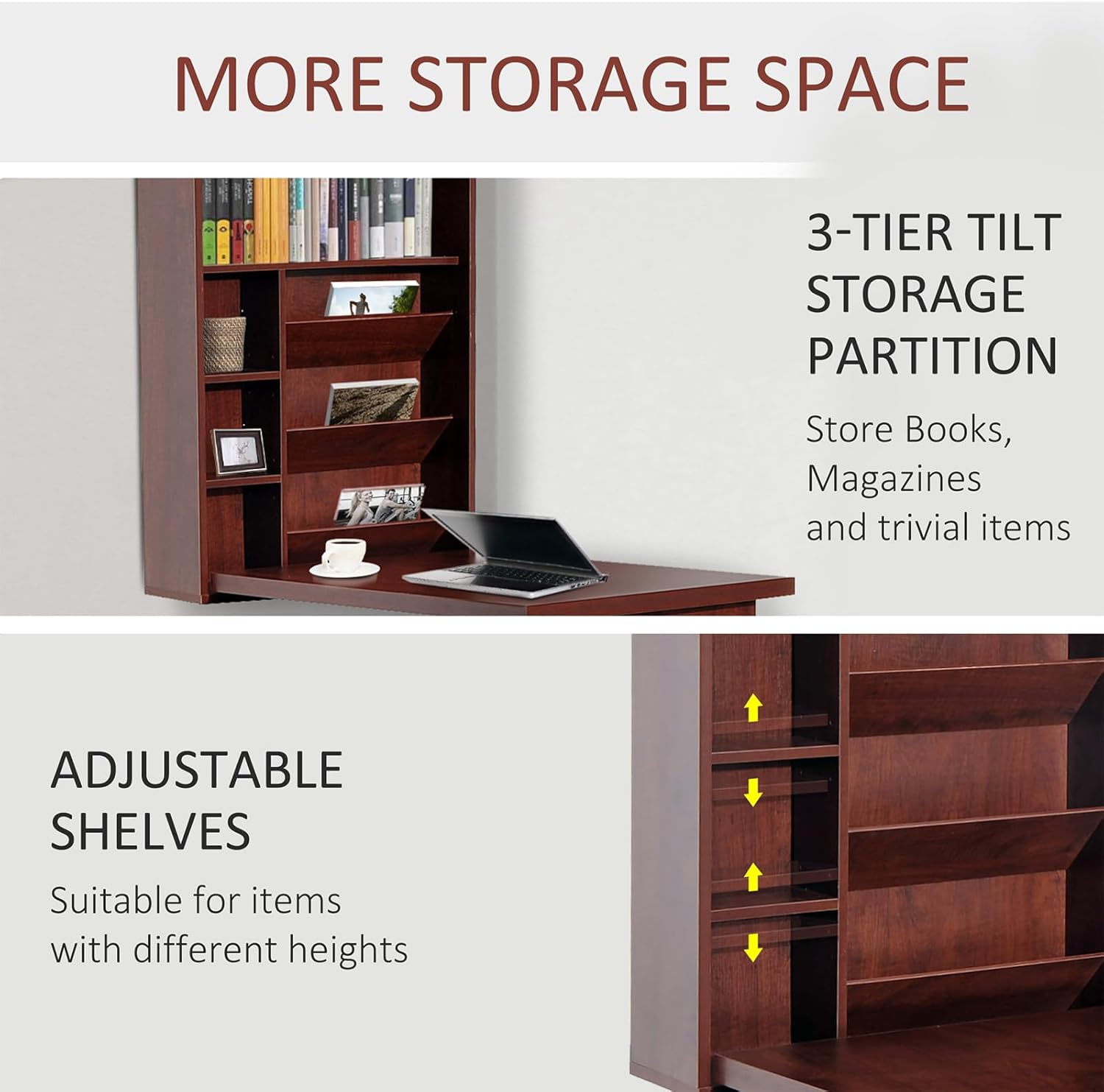 Wall Mounted Desk with Storage Area D79855