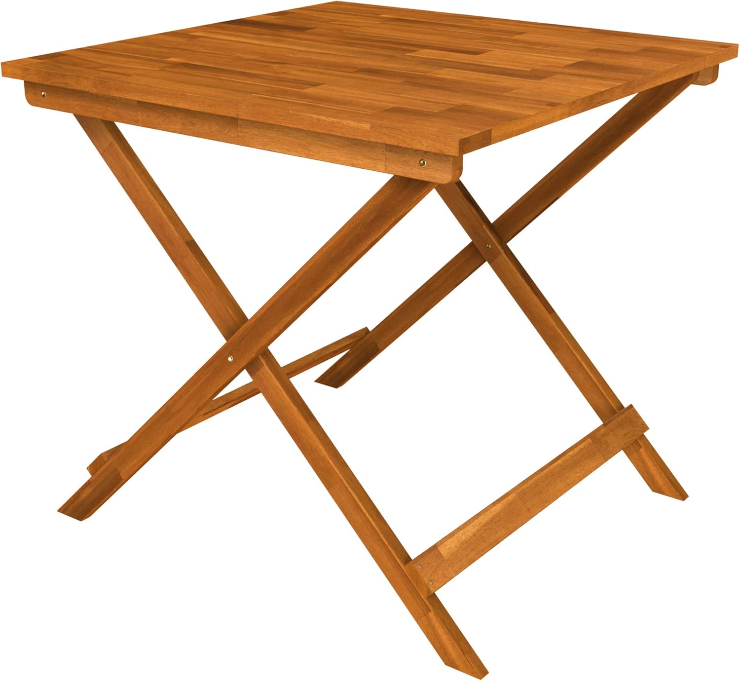 Wood Folding Table 29.5" x 29.5" x 28.7" Golden Teak V9743