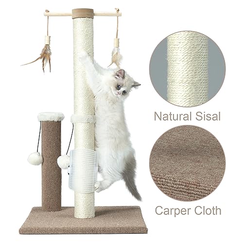 26 inch Sisal Cat Scratching Post with Hanging Ball Toy C101