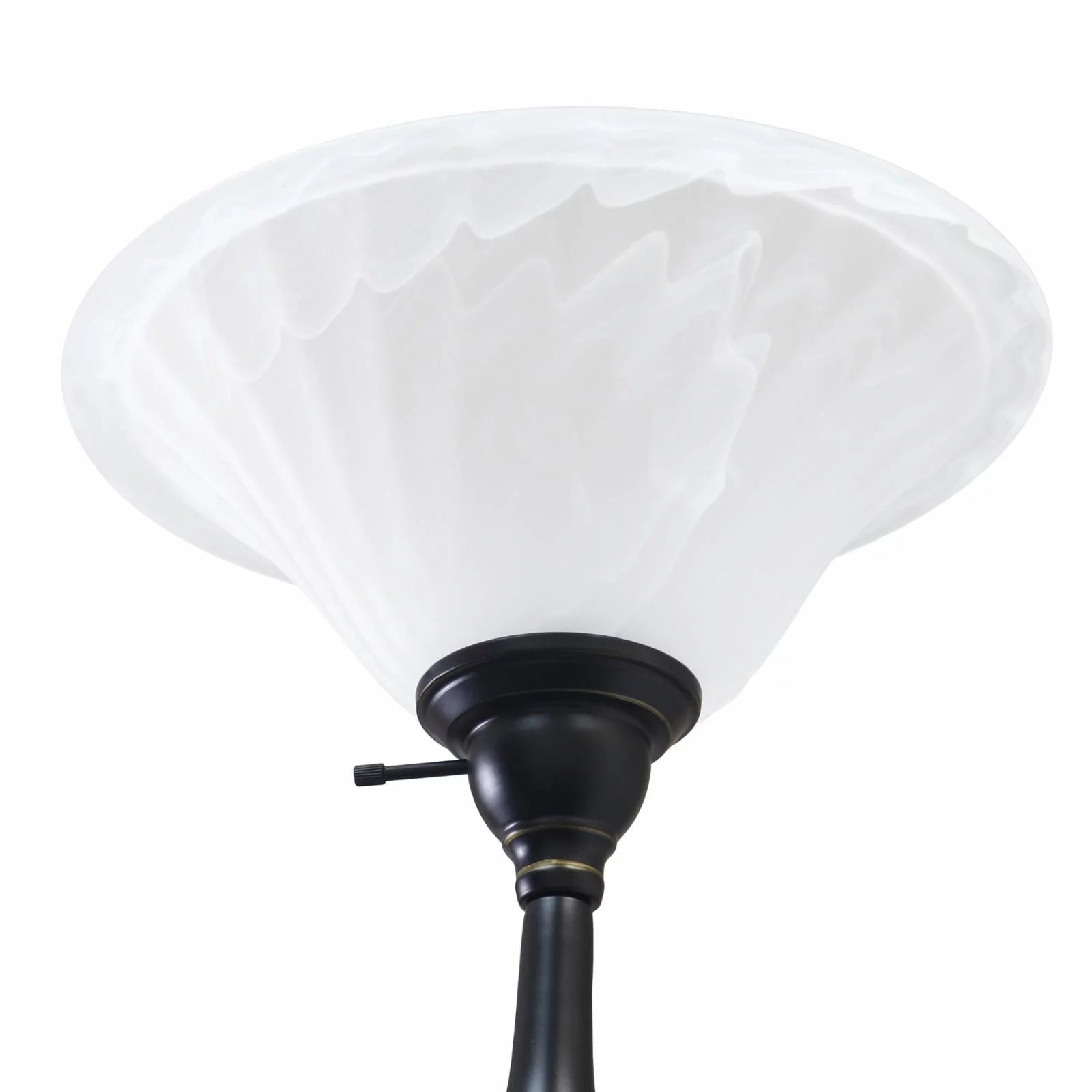 2 Light Floor Lamp with White Marble Glass, Restoration Bronze J892077