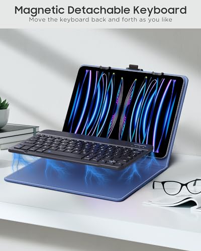 Universal Tablet Case with Removable Wireless Bluetooth Keyboard & Pen Holder A50537