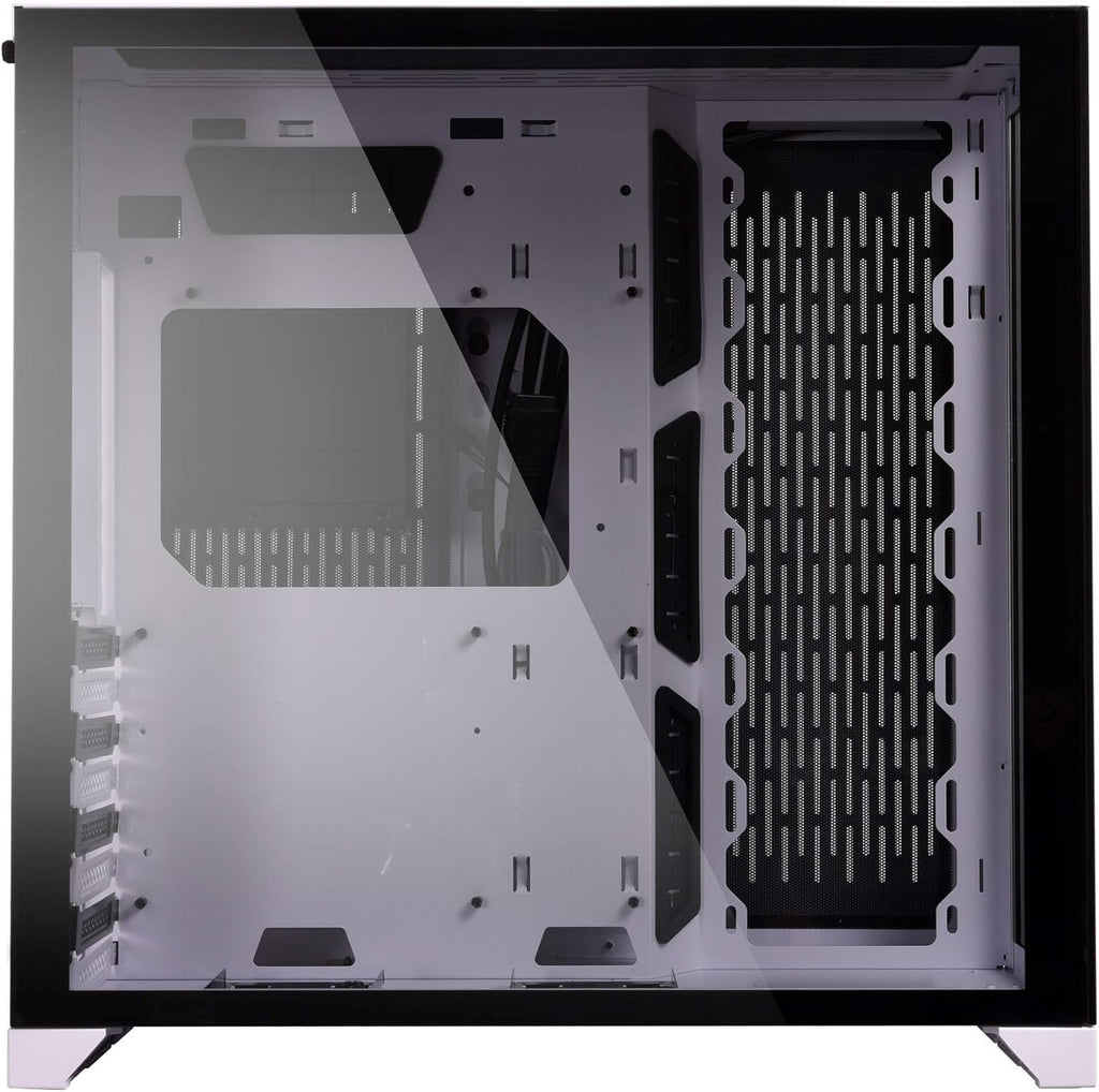 White ATX Mid Tower Tempered Glass Computer Case D7483