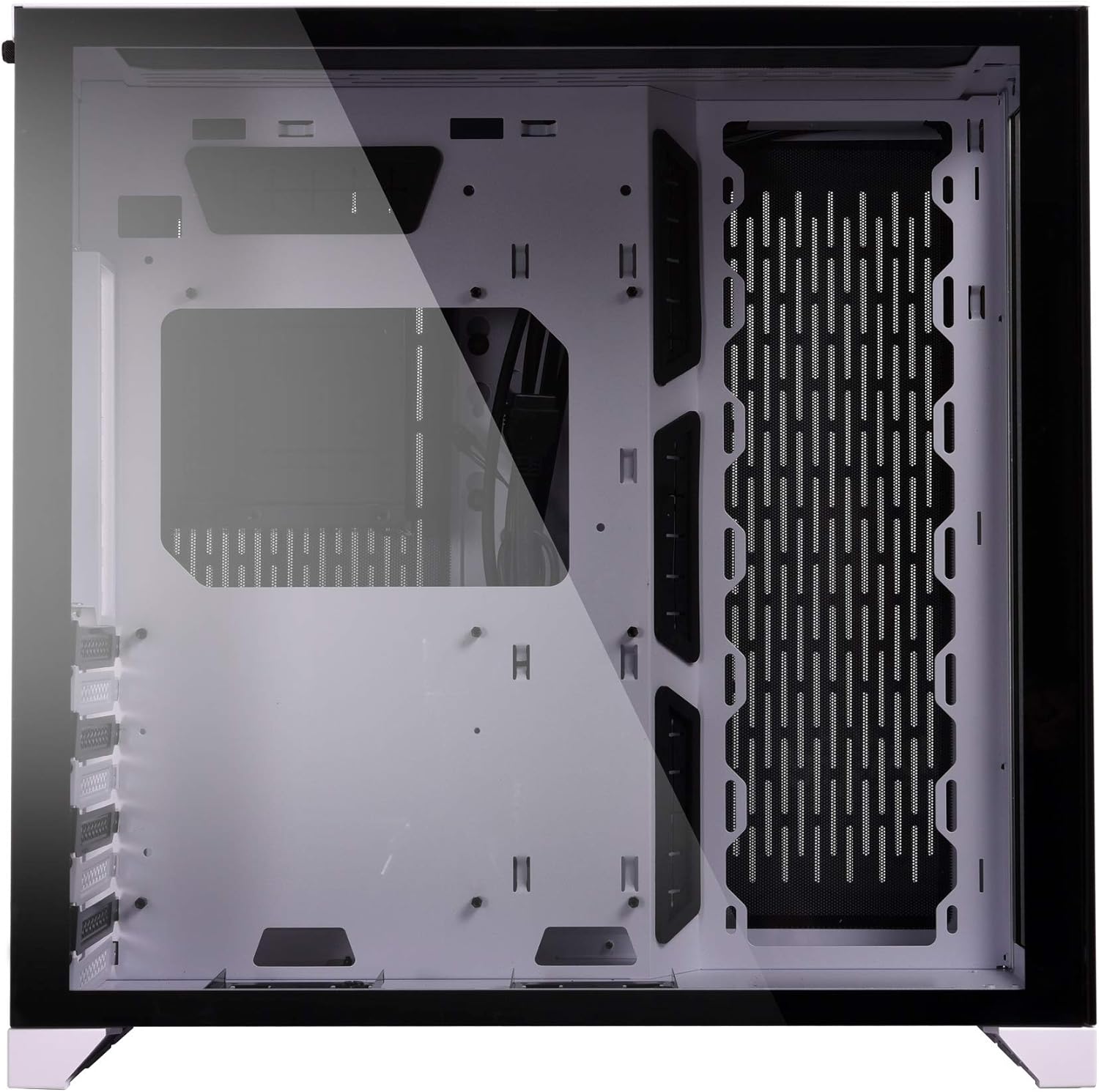 White ATX Mid Tower Tempered Glass Computer Case D7483