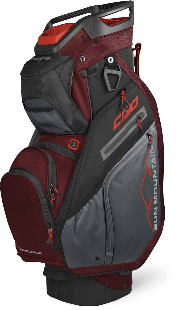 Black Charcoal White Red Cart Bag Z189