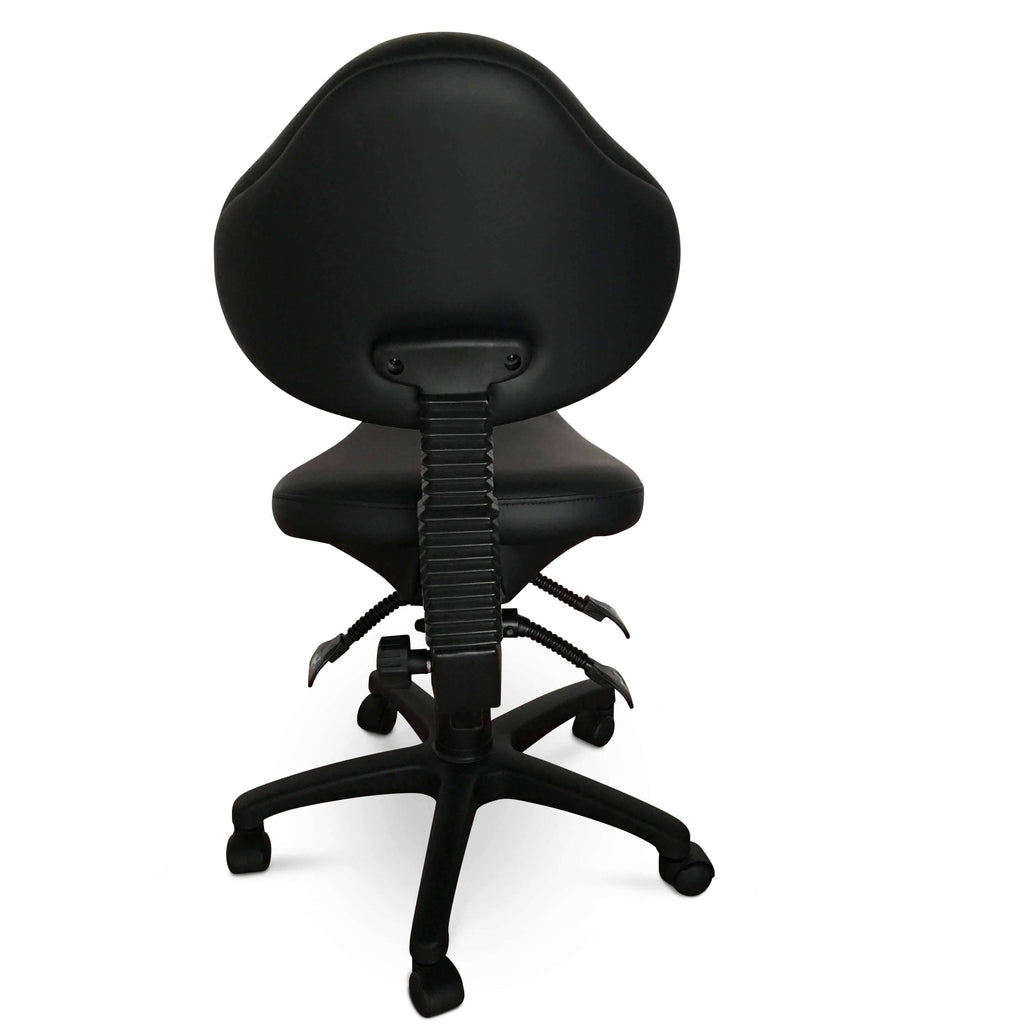 Rolling Saddle Stool with Adjustable Height and Backrest Z907266