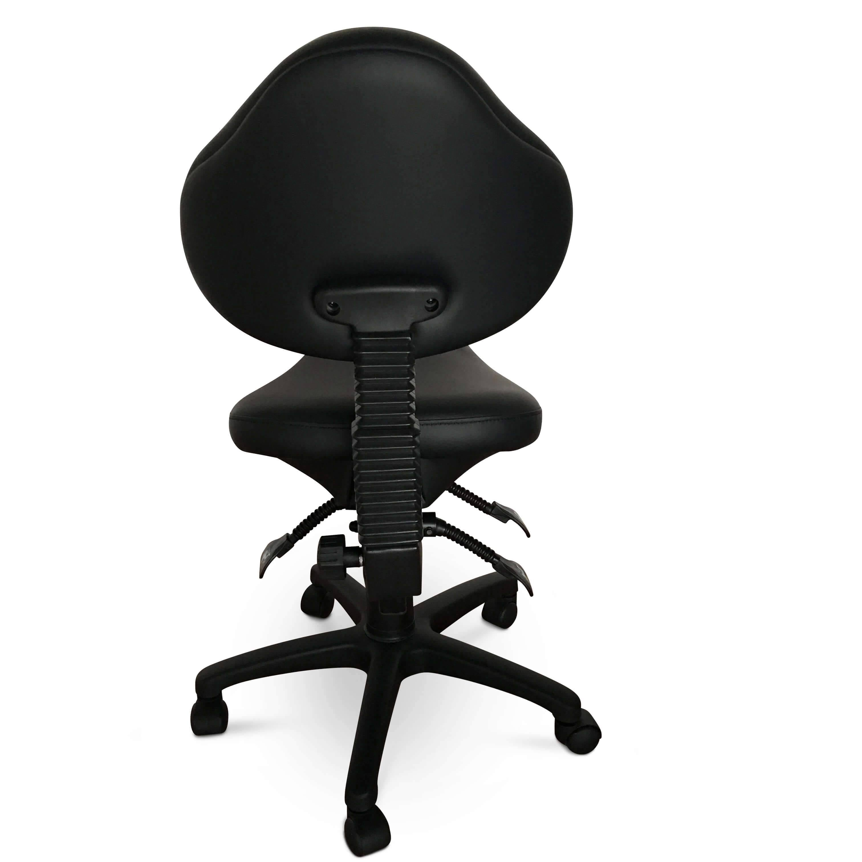 Rolling Saddle Stool with Adjustable Height and Backrest Z907266