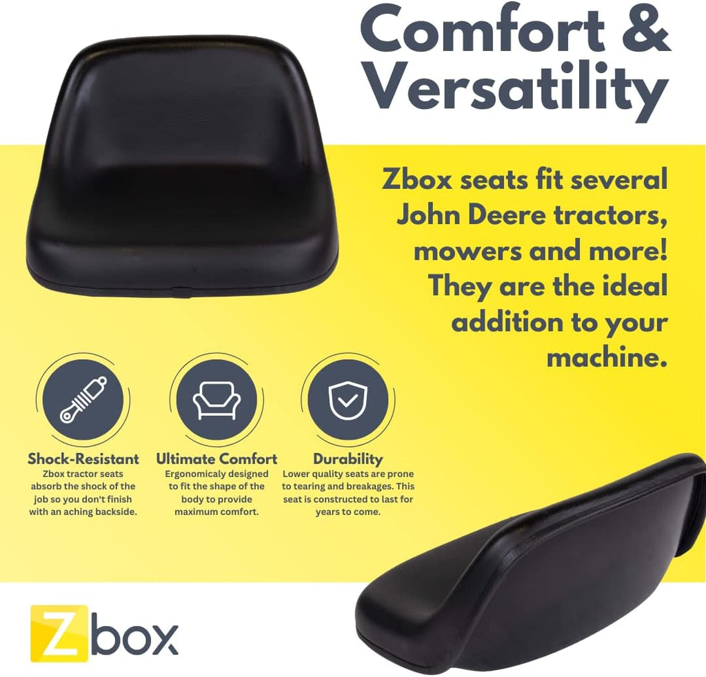 High Back Universal Lawn Mower Tractor Seat (Black) Y57486
