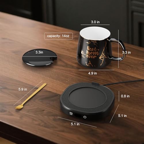 Electric Cup Warmer with Mug Set, 4-Temperature Setting F951571