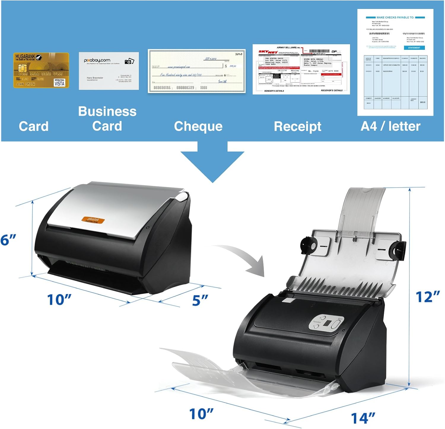 Desktop Document Scanner with 50-pages Auto Document Feeder S1739