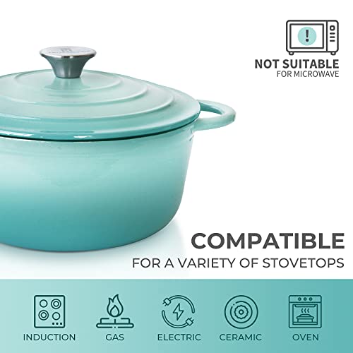 Enamel Coated Cast Iron Dutch Oven with Self Basting Lid W150286