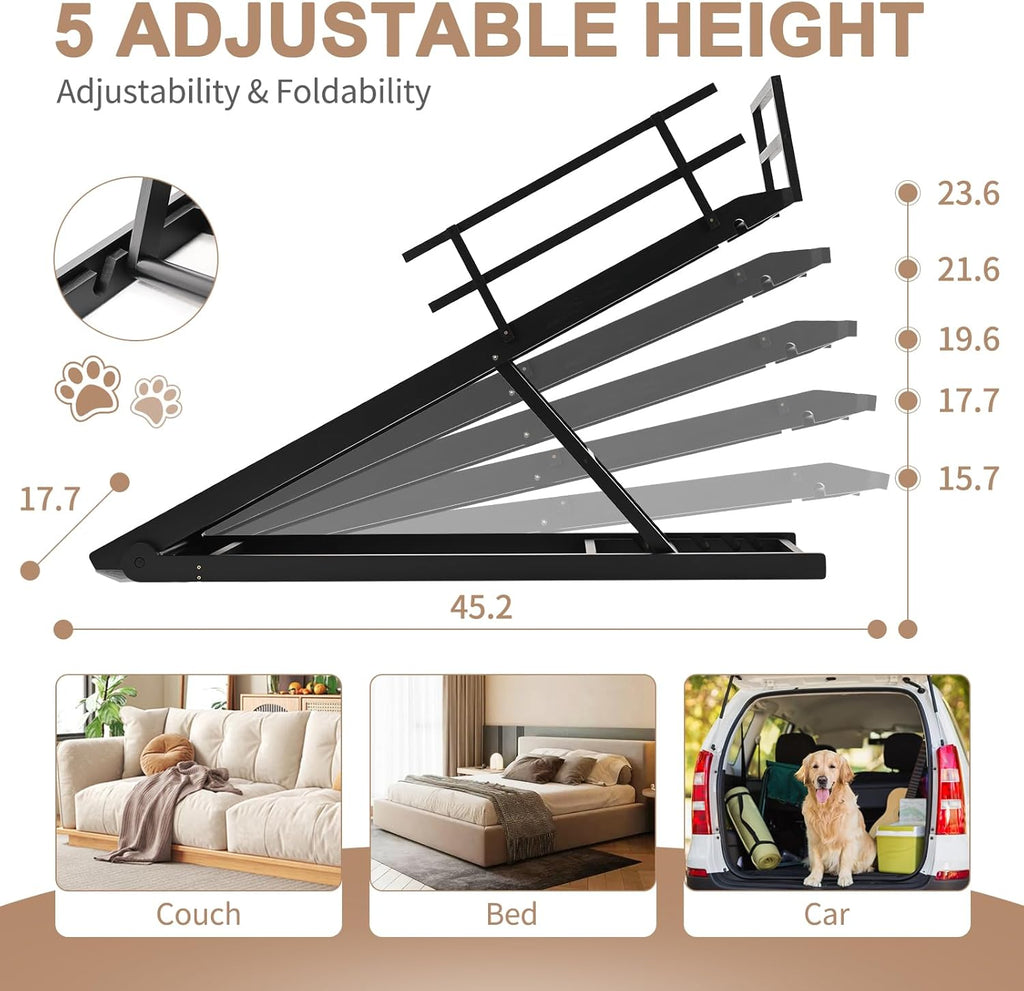 5 Level Adjustable Folding Pet Ramp, 45.2" Long B98366