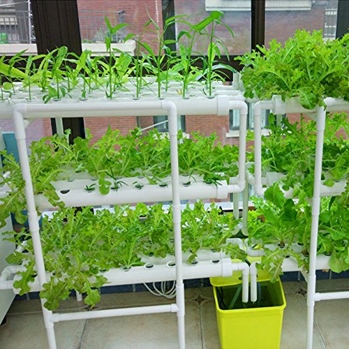 108 Plant Sites 3 Layers Food-Grade PVC-U Pipes Hydroponic Grow Kit F77341