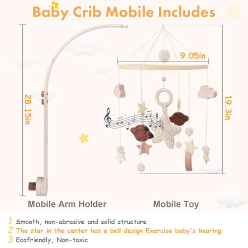 Boho Bee Flower Baby Crib Mobile L107416